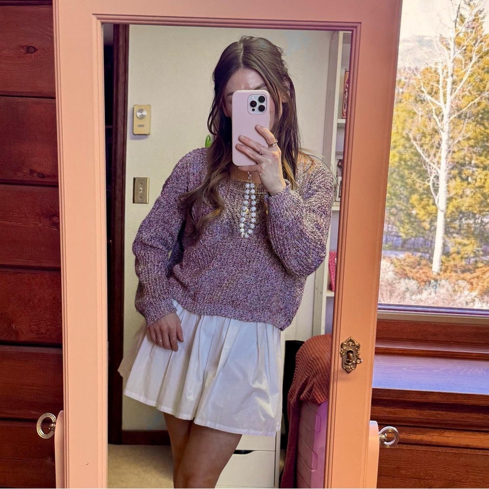 Express Rainbow Cable Knit Sweater